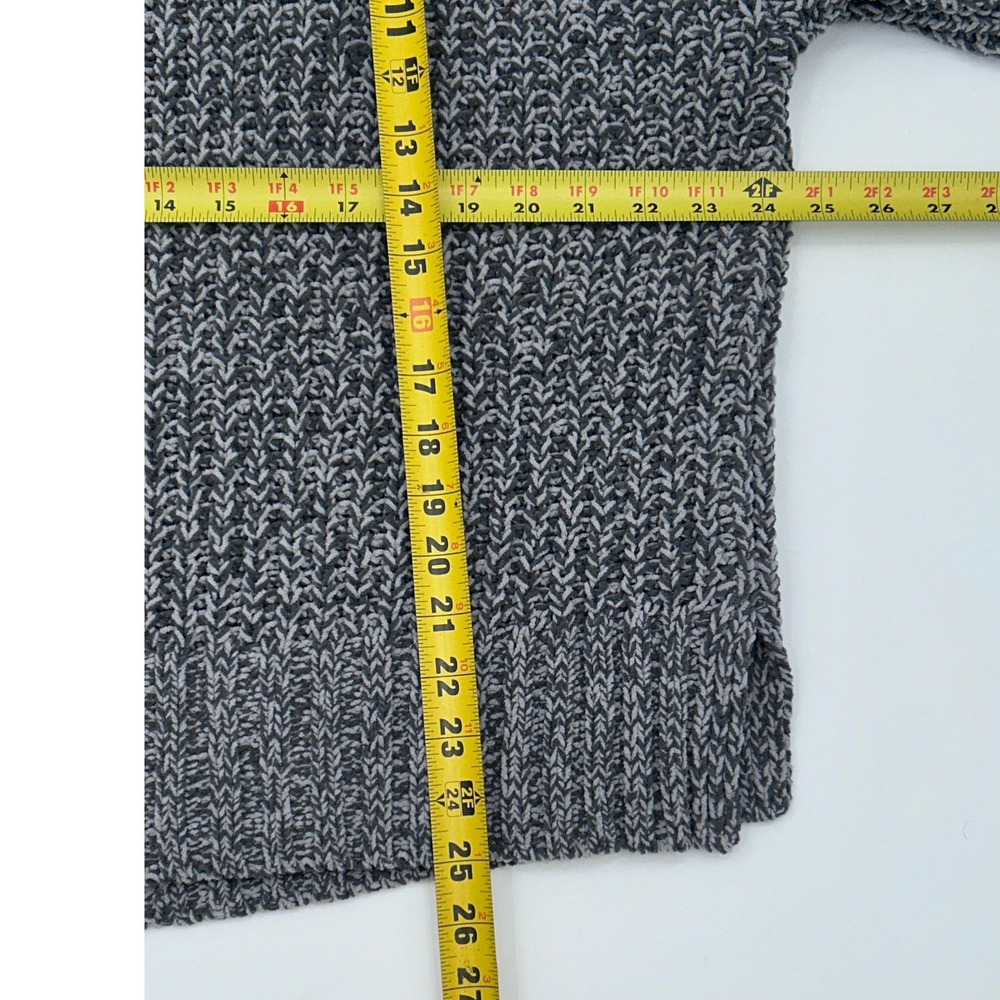 American Eagle Gray Marled Chunky Knit Chenille Crew Neck Sweater Small Relaxed - Picture 4 of 8